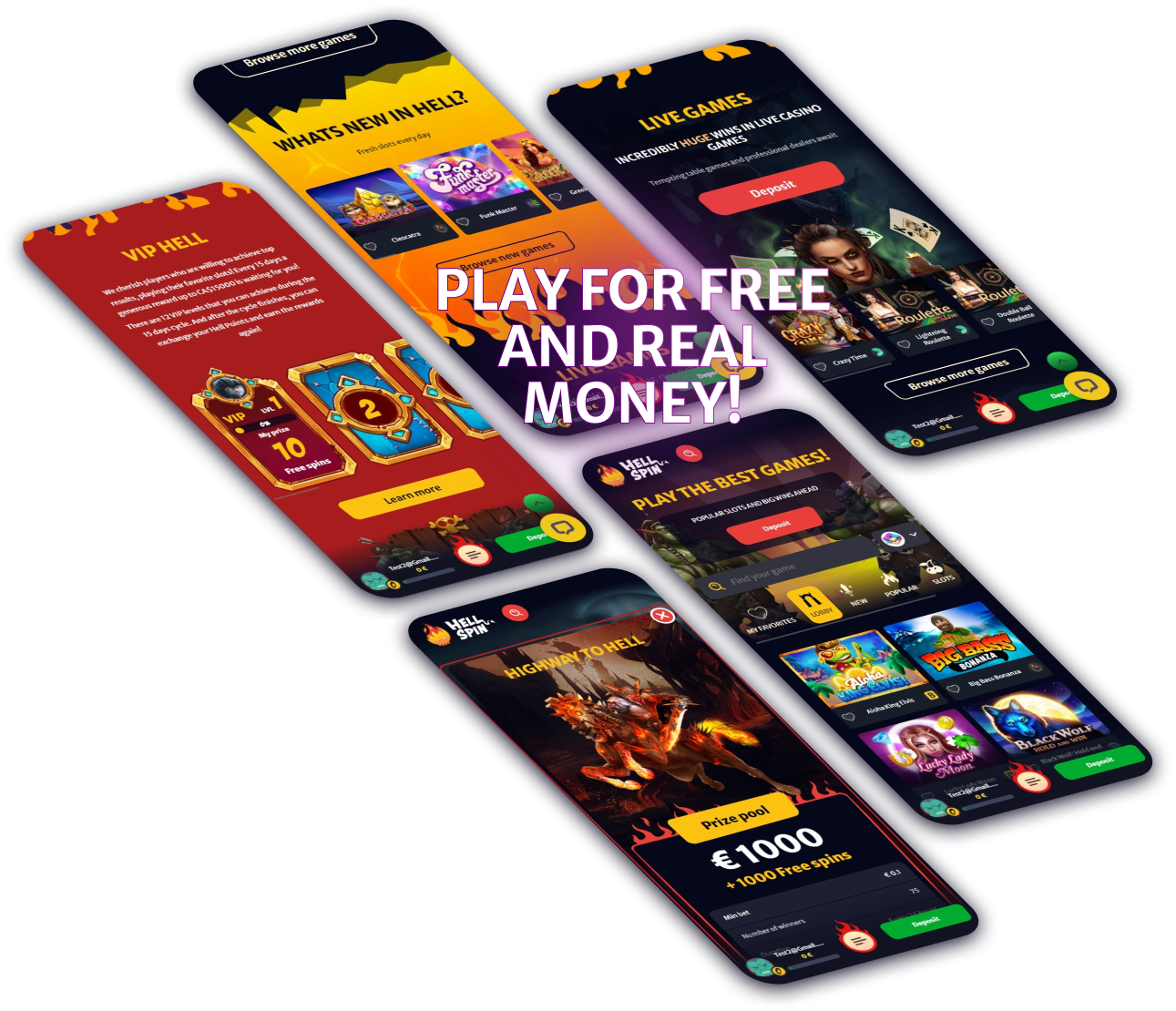 Play for free and real money! In HellSpin Casino